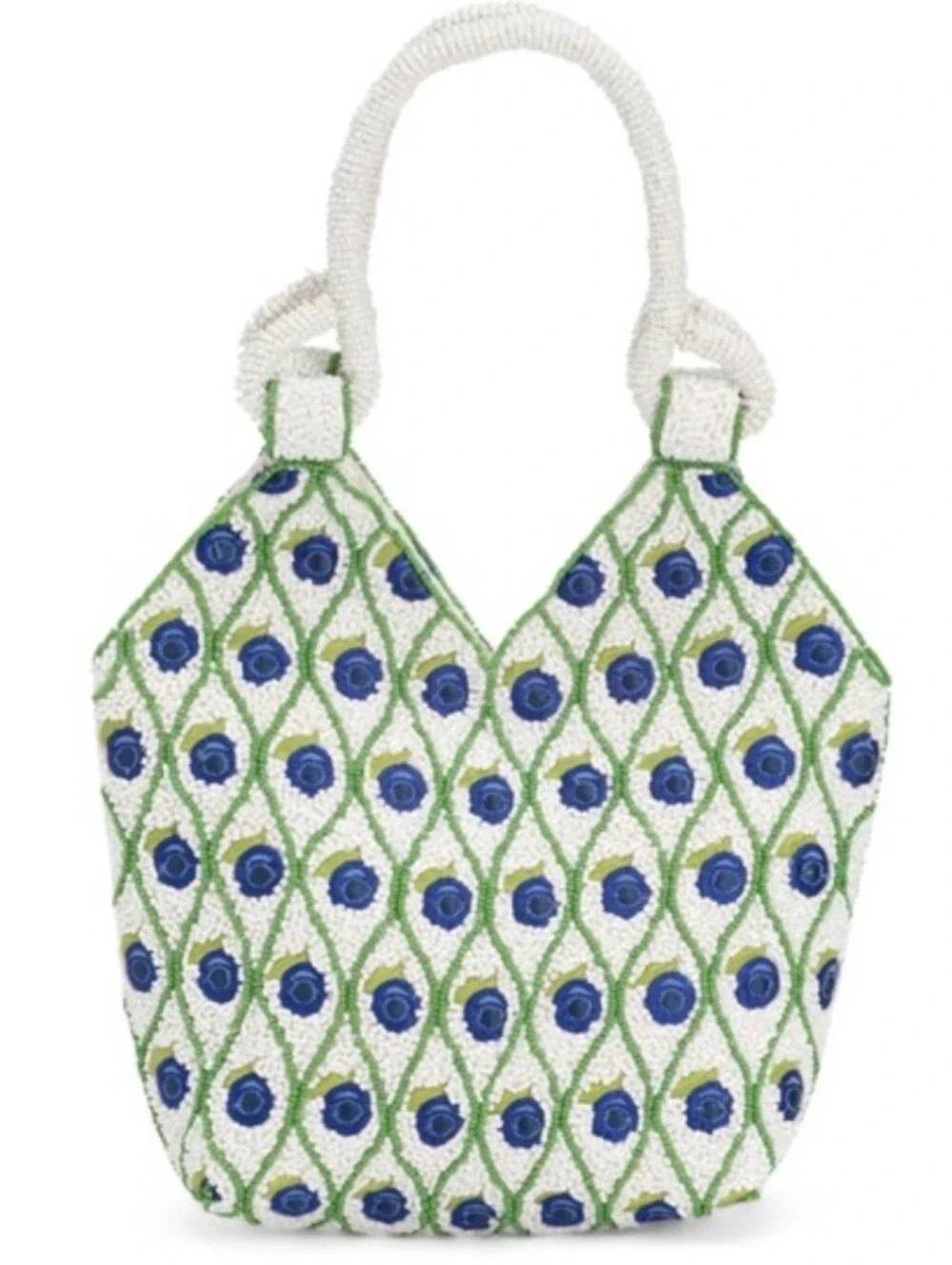 NWT Viral Made In India Handcrafted Beaded Berry Tote Bag - Picture 1 of 5